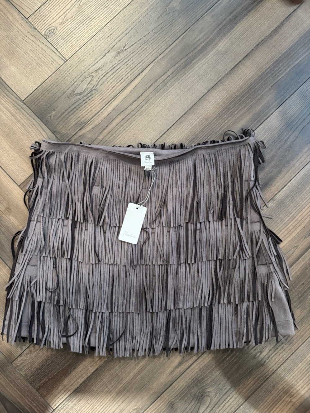 Fringe Suede Mini Skirt